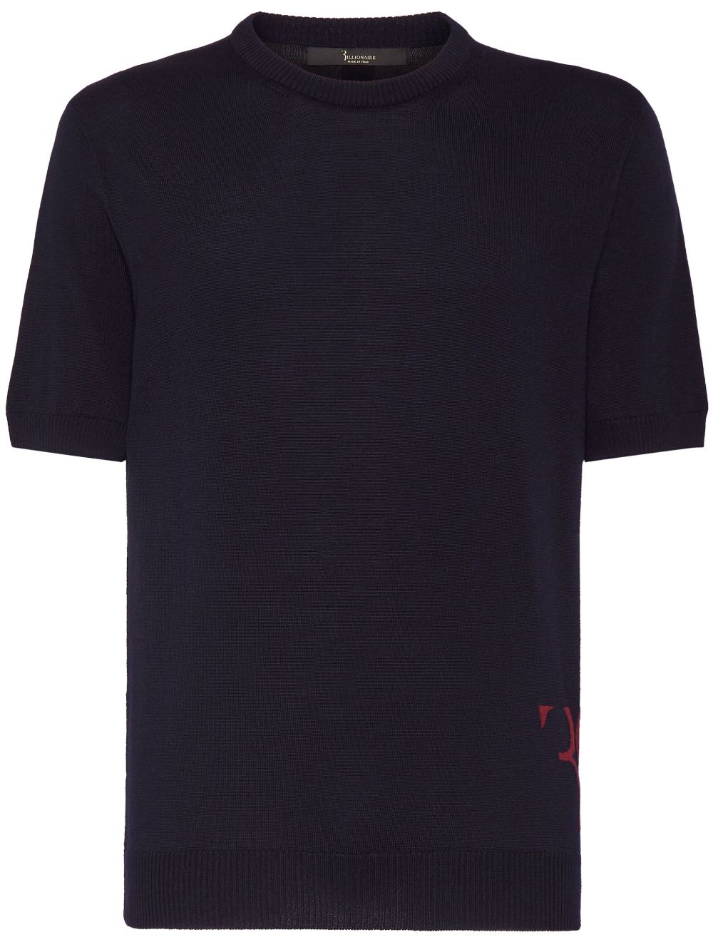 Billionaire wool-silk short-sleeve jumper - Blue von Billionaire