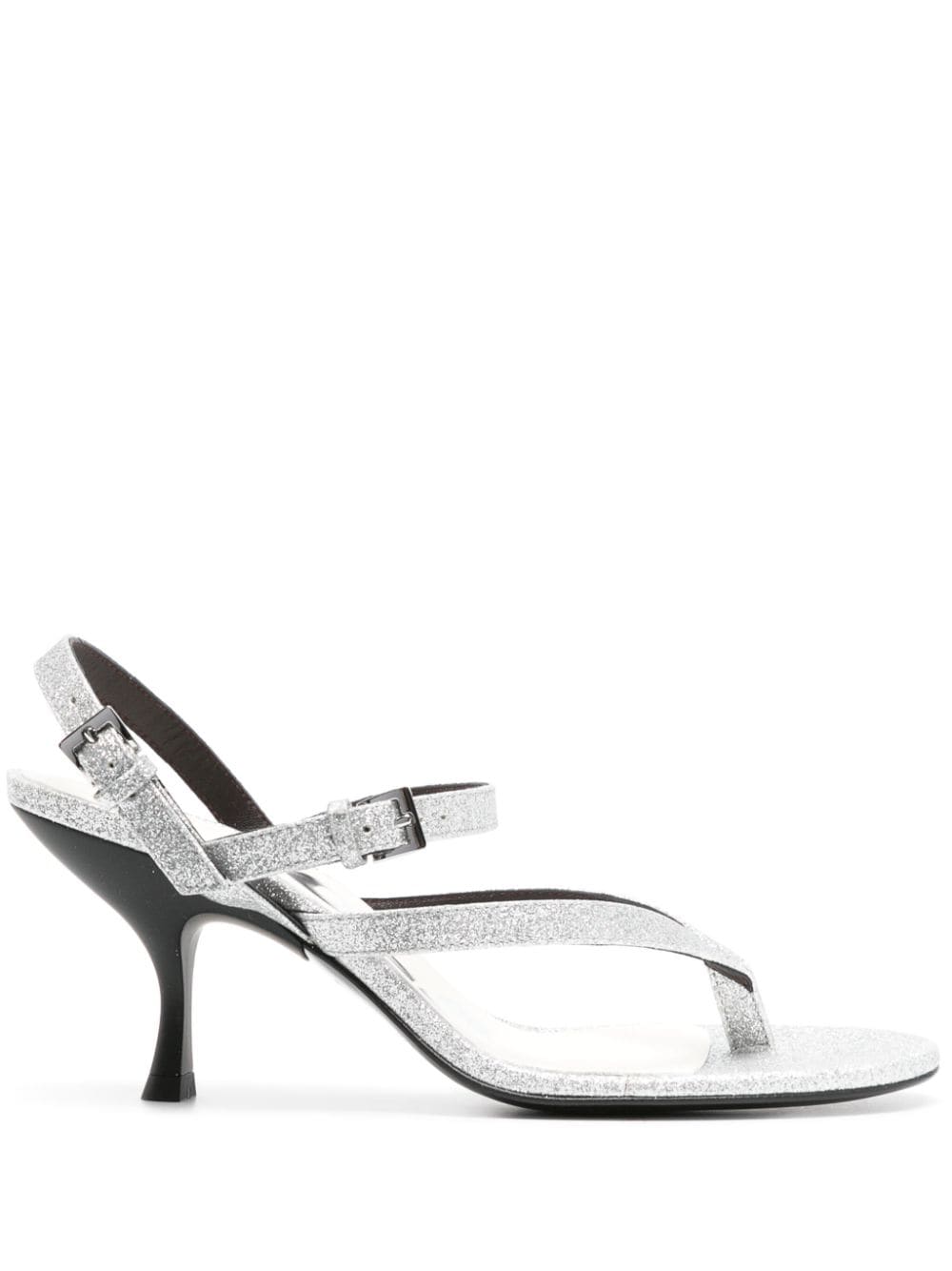 Bimba y Lola 75mm glittered sandals - Silver von Bimba y Lola