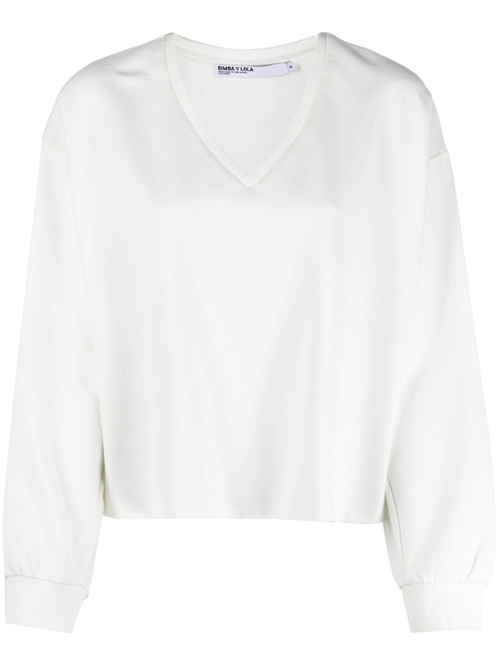 Bimba y Lola V-neck long-sleeved T-shirt - White von Bimba y Lola