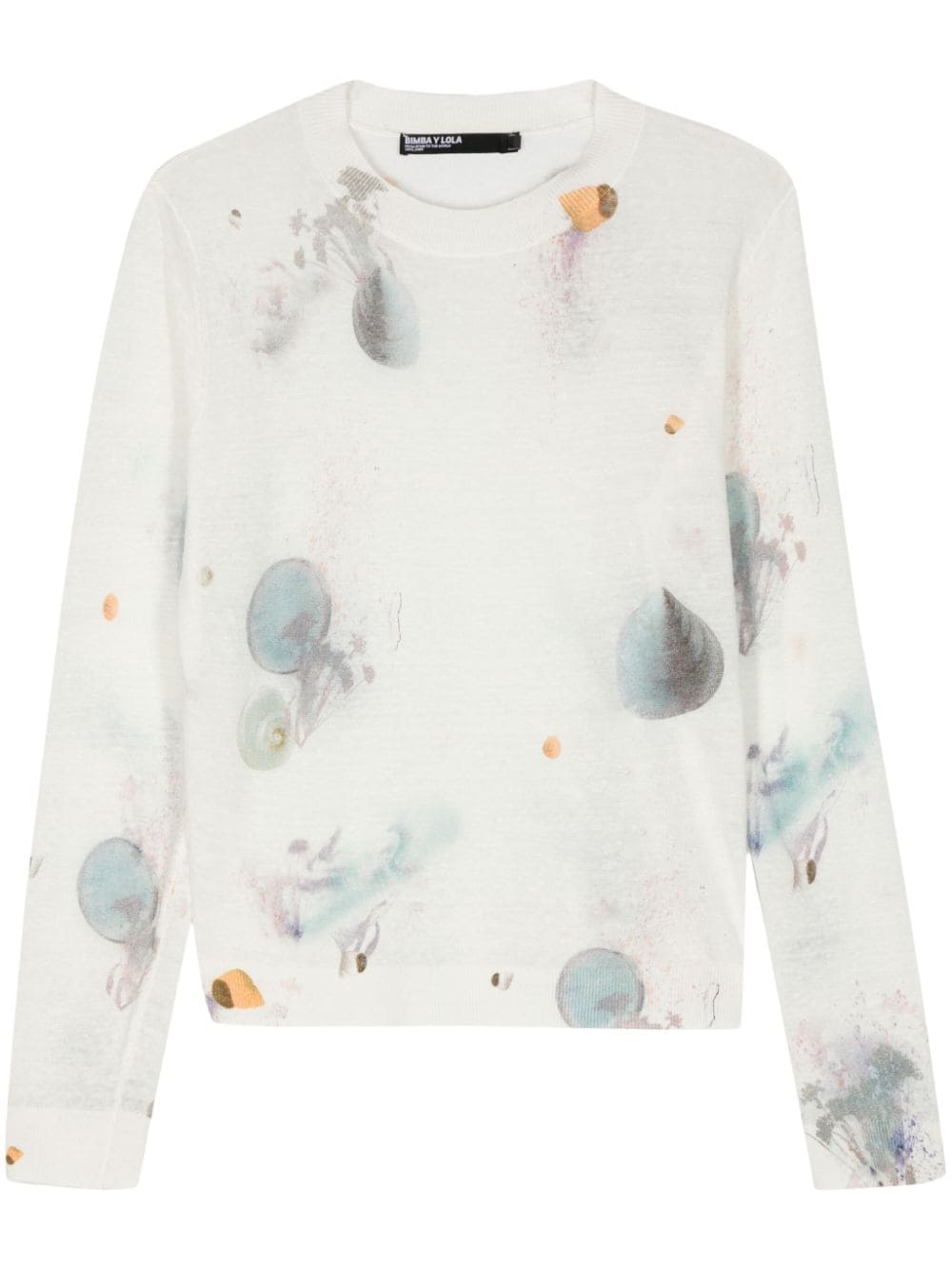 Bimba y Lola Waves Marfil-print jumper - White von Bimba y Lola