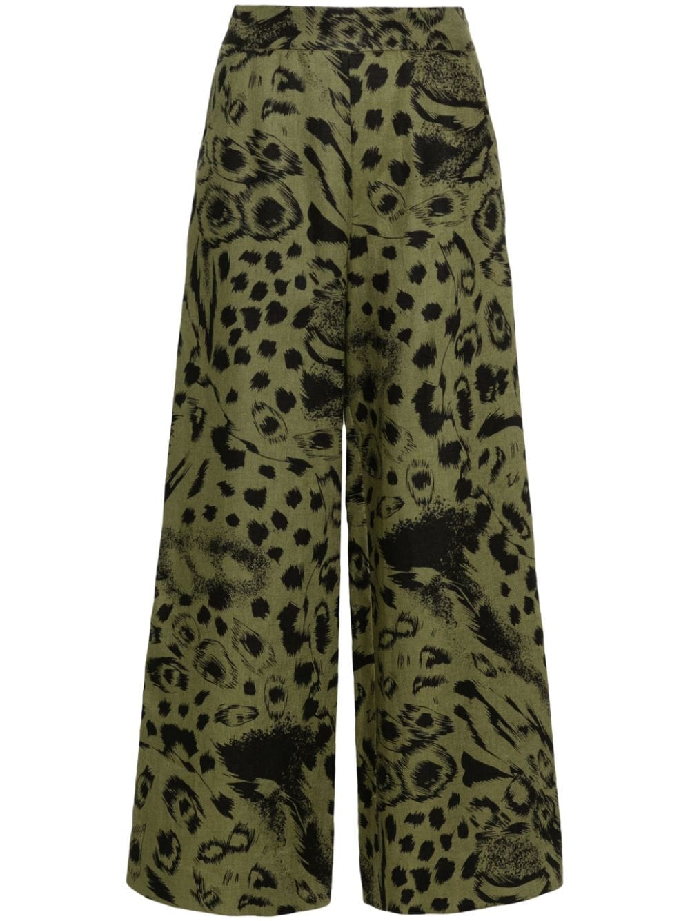 Bimba y Lola abstract-print linen trousers - Green von Bimba y Lola