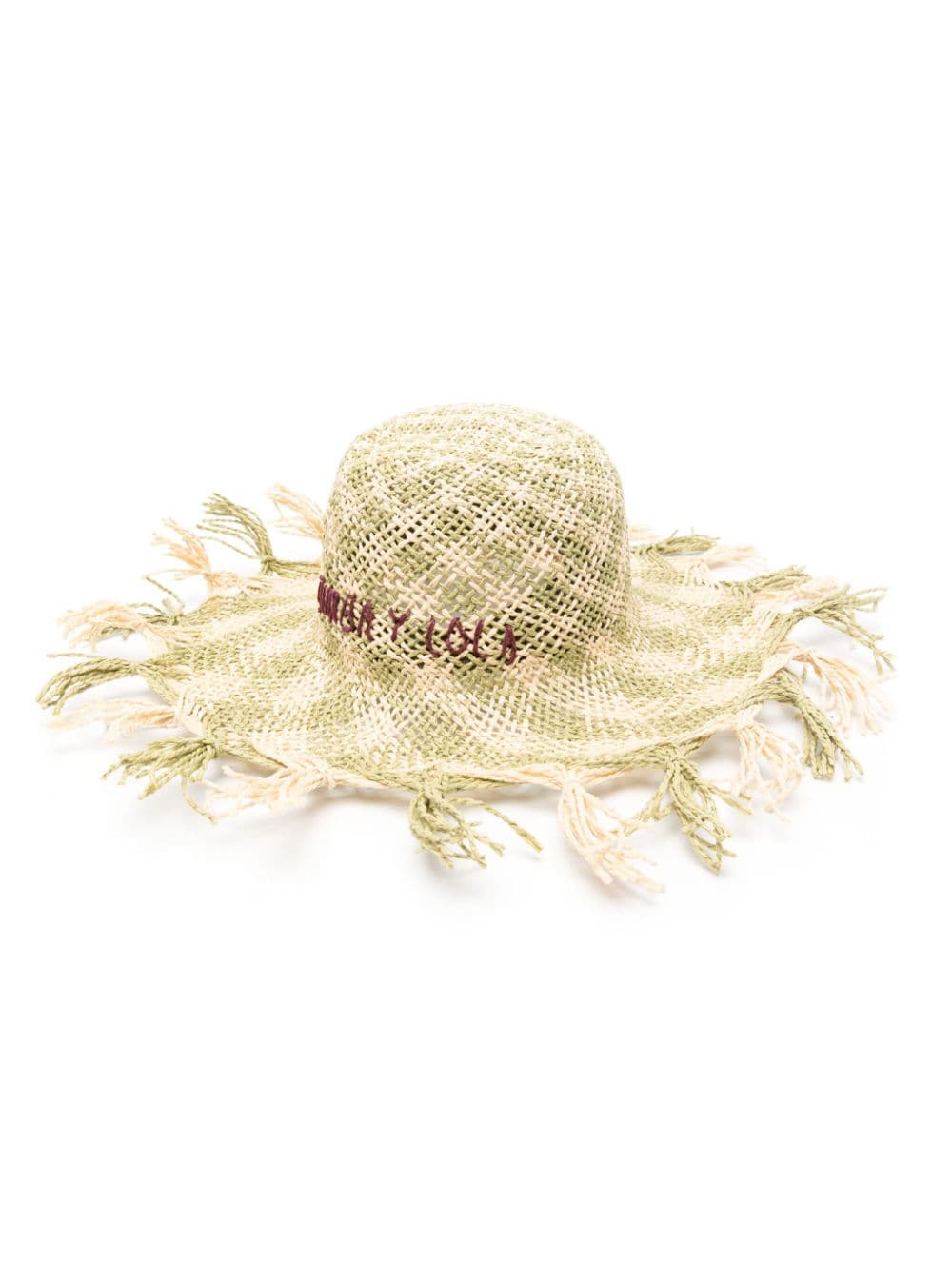 Bimba y Lola checked interwoven sun hat - Green von Bimba y Lola