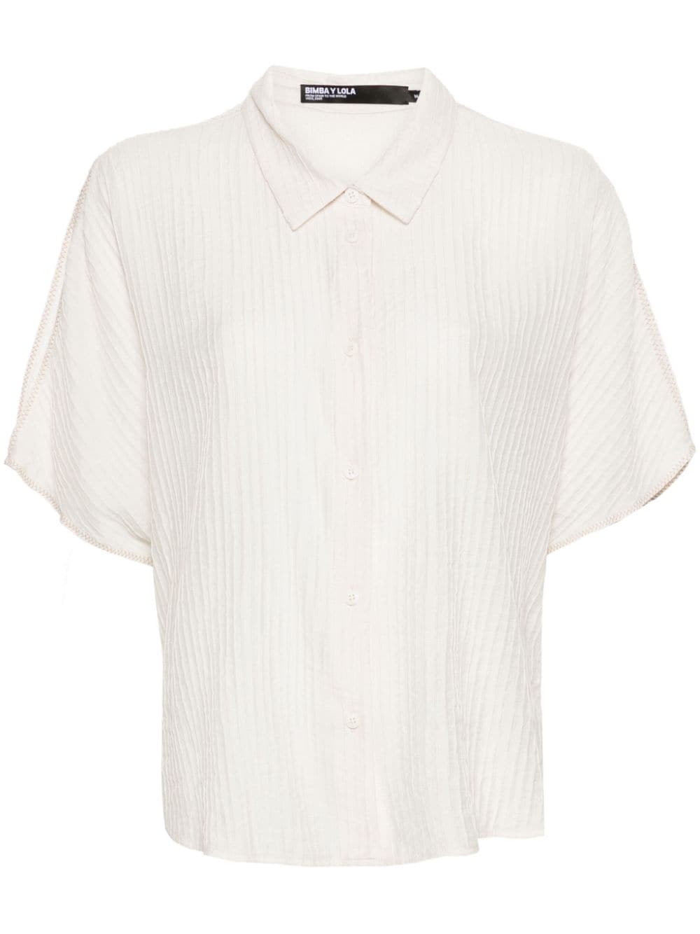 Bimba y Lola decorative-stitching cold-shoulder shirt - Neutrals von Bimba y Lola