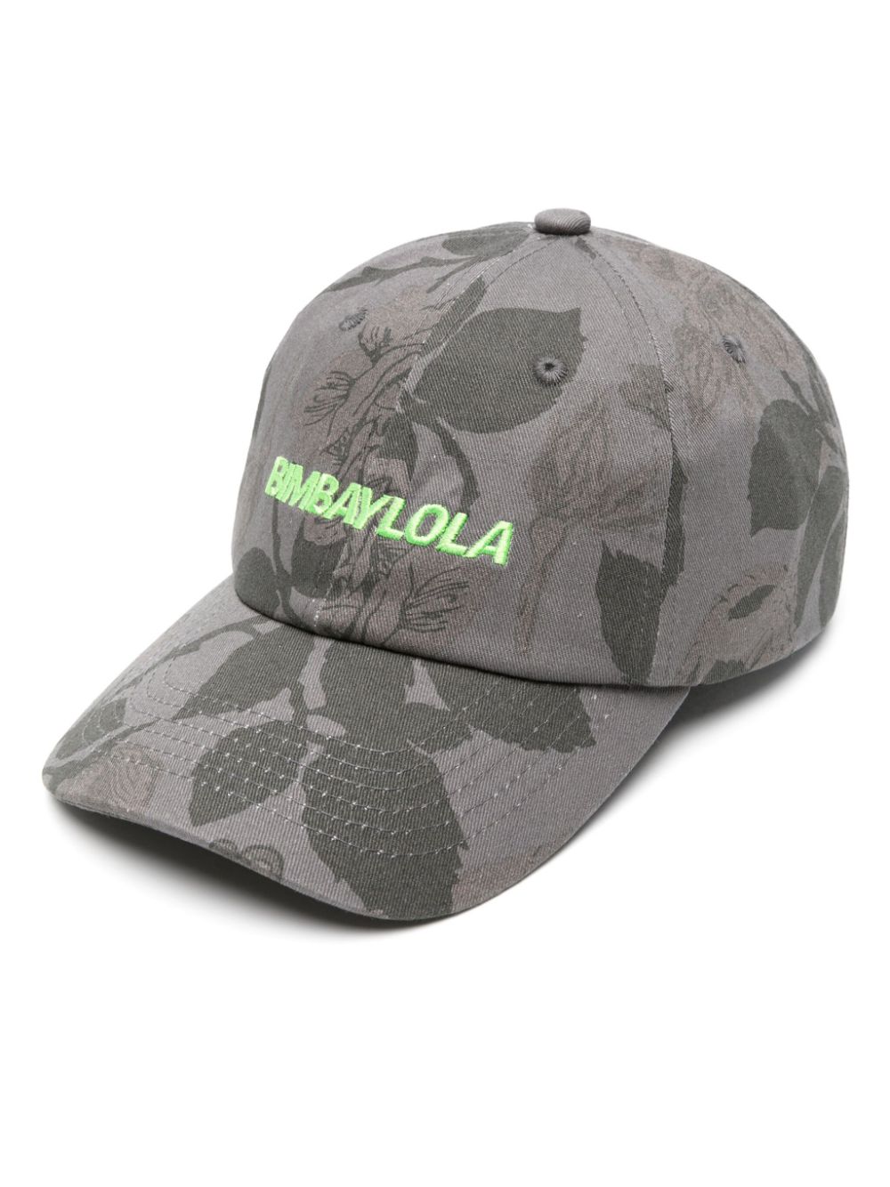 Bimba y Lola floral-print cotton baseball cap - Grey von Bimba y Lola