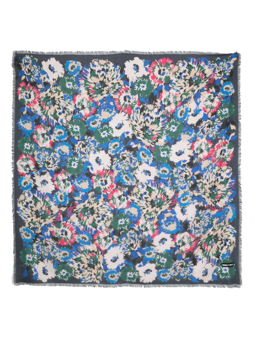 Bimba y Lola floral-print scarf - Blue von Bimba y Lola