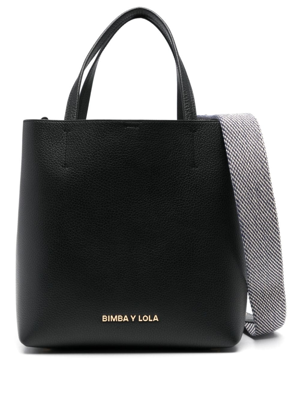 Bimba y Lola large Chihuahua leather tote bag - Black von Bimba y Lola