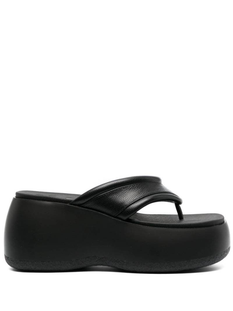 Bimba y Lola leather platform sandals - Black von Bimba y Lola