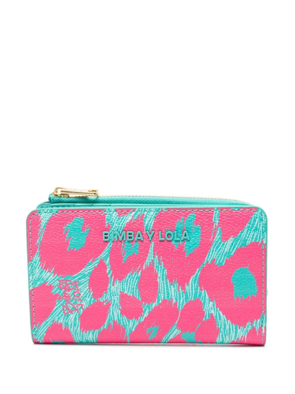 Bimba y Lola leopard-print bi-fold wallet - Blue von Bimba y Lola