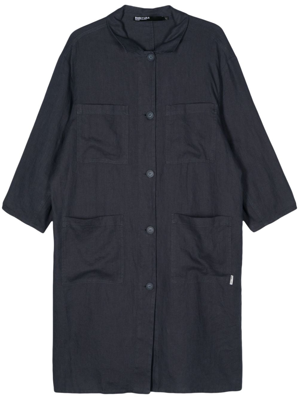 Bimba y Lola linen shirt jacket - Blue von Bimba y Lola