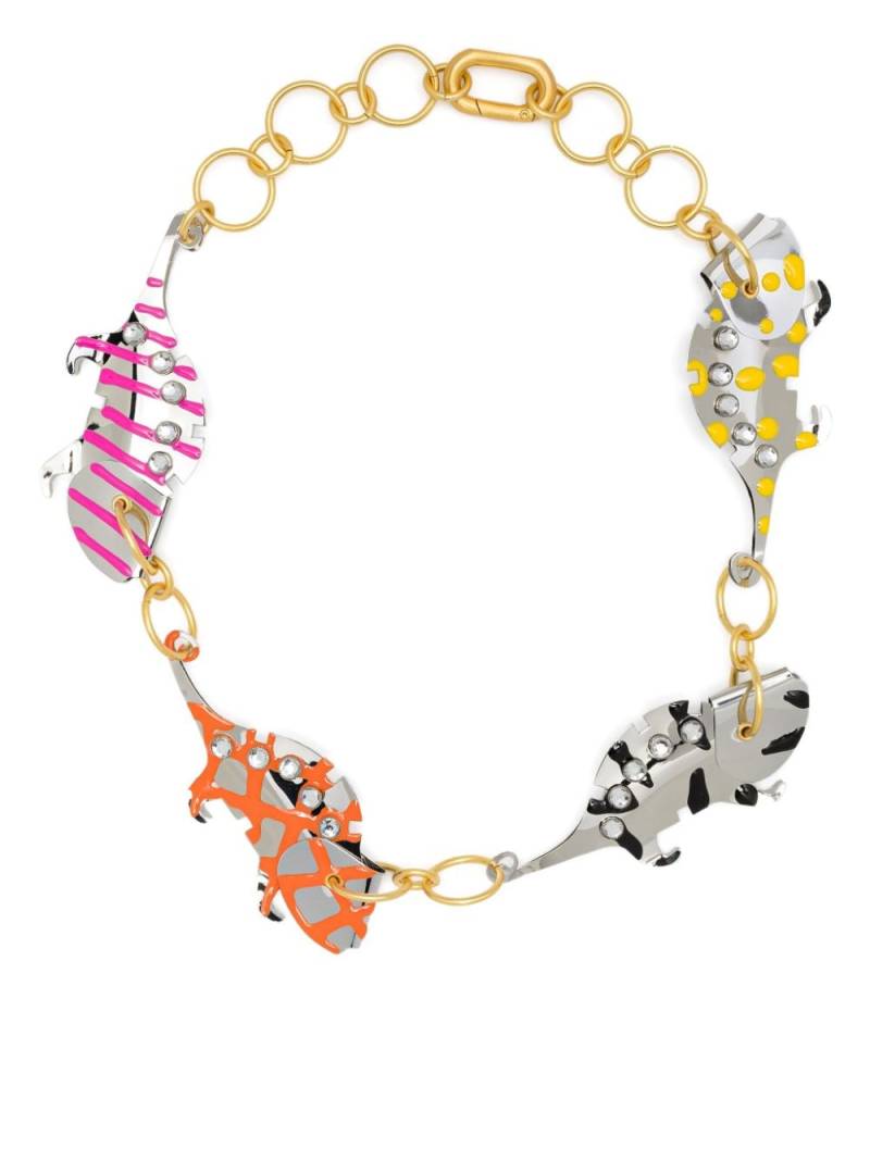 Bimba y Lola lizard-shape chain-link necklace - Orange von Bimba y Lola