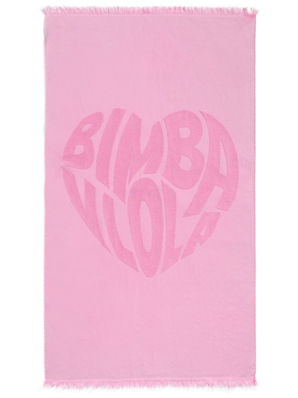 Bimba y Lola logo-jacquard cotton beach towel - Pink von Bimba y Lola
