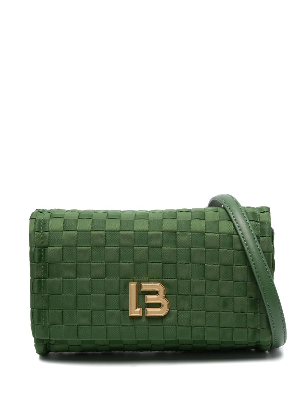 Bimba y Lola logo-plaque plaited crossbody bag - Green von Bimba y Lola