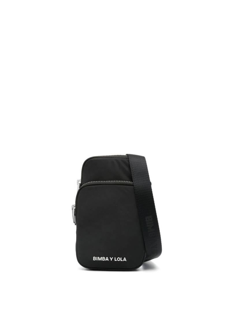 Bimba y Lola mini logo-lettering phone pouch - Black von Bimba y Lola