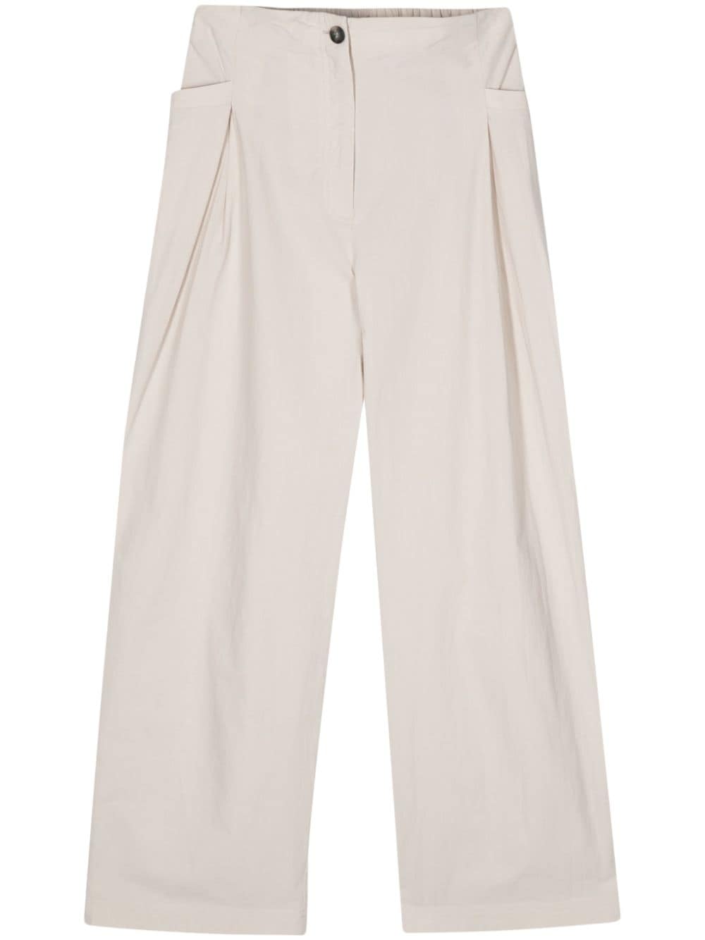 Bimba y Lola pleat-detail cotton trousers - Neutrals von Bimba y Lola