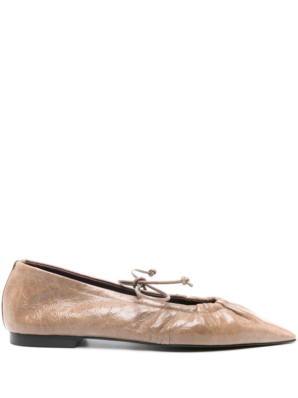 Bimba y Lola pointed-toe leather Ballerina shoes - Brown von Bimba y Lola