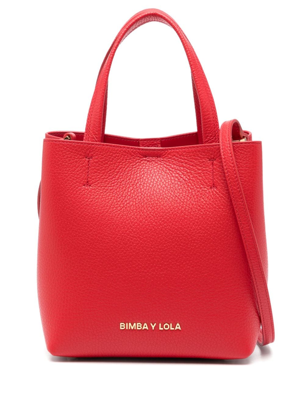 Bimba y Lola small Chihuahua leather tote bag - Red von Bimba y Lola