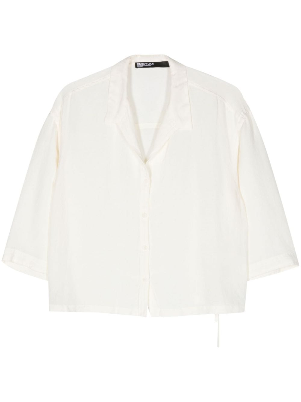 Bimba y Lola straight-hem linen shirt - Neutrals von Bimba y Lola