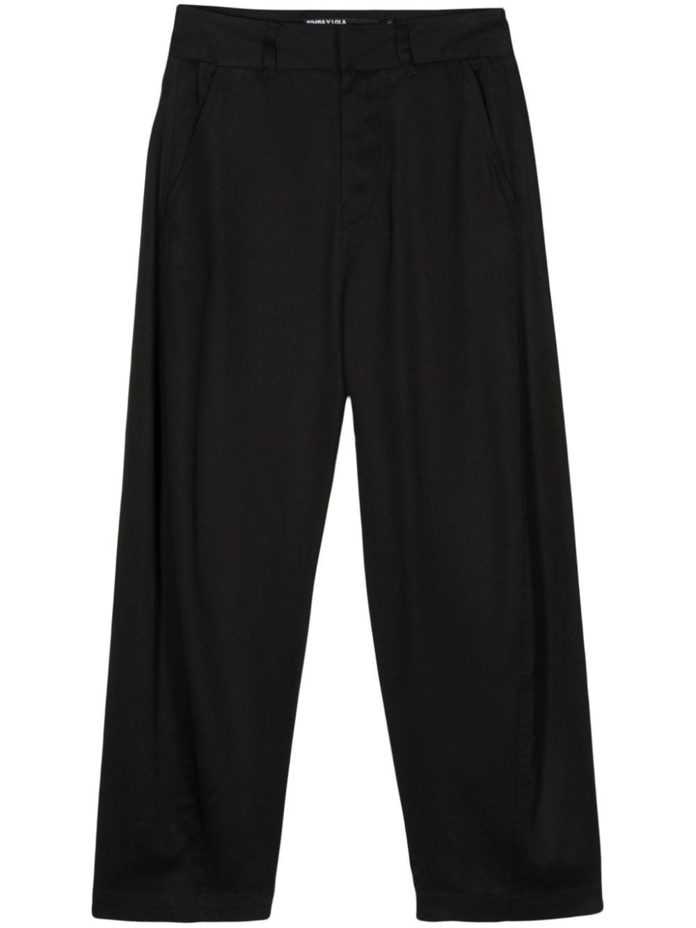 Bimba y Lola straight-leg lyocell trousers - Black von Bimba y Lola