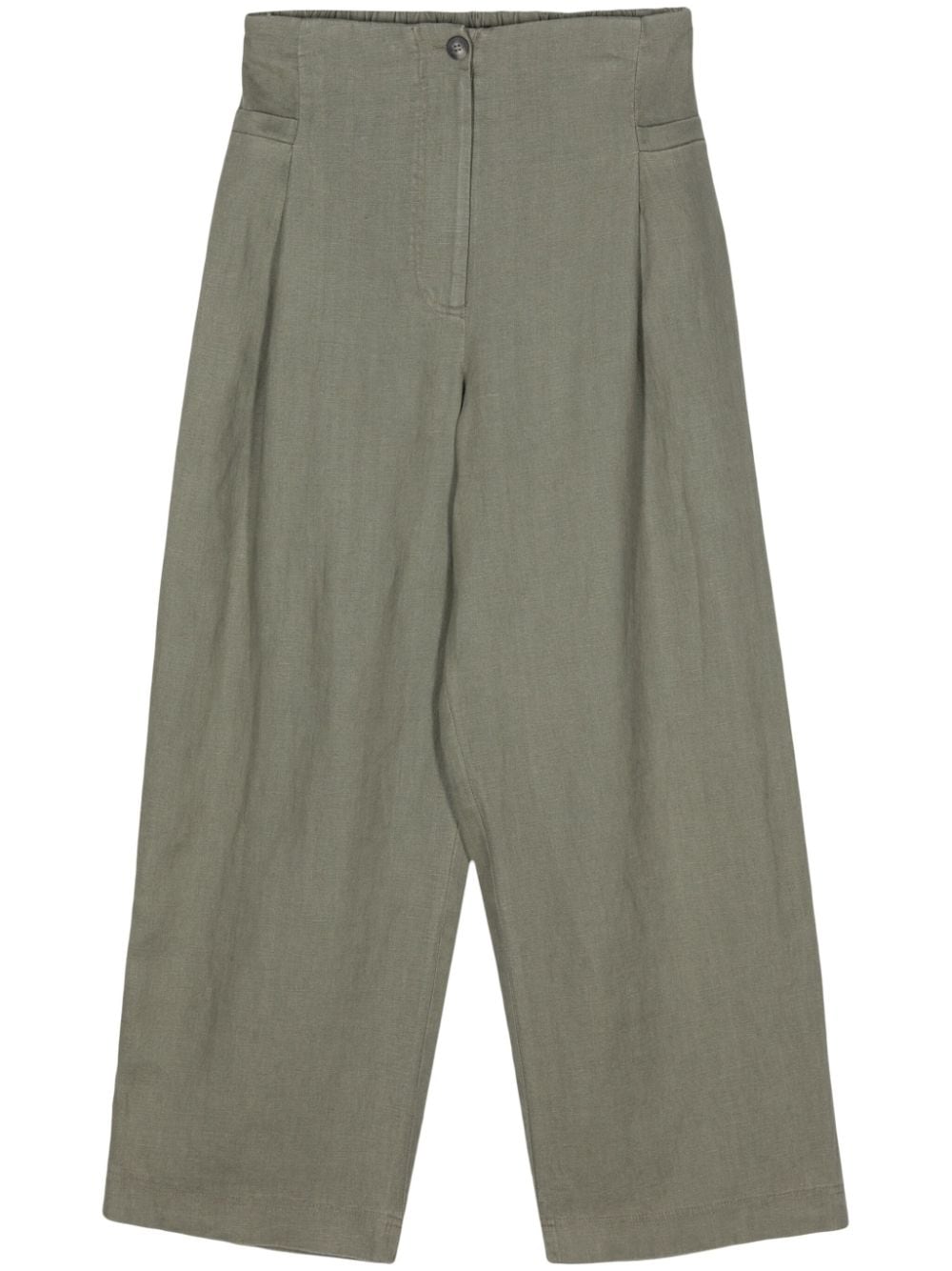 Bimba y Lola wide-leg linen trousers - Green von Bimba y Lola