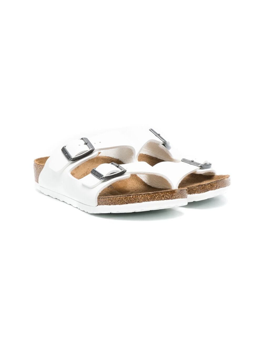 Birkenstock Kids Arizona leather sandals - White von Birkenstock Kids