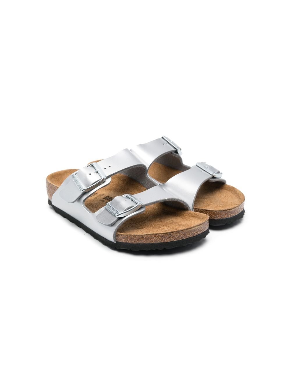 Birkenstock Kids Arizona metallic sandals - Grey von Birkenstock Kids