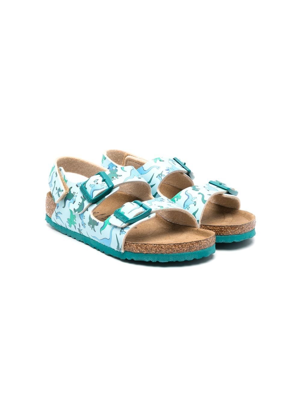 Birkenstock Kids dinossaur-print strap sandals - Blue von Birkenstock Kids