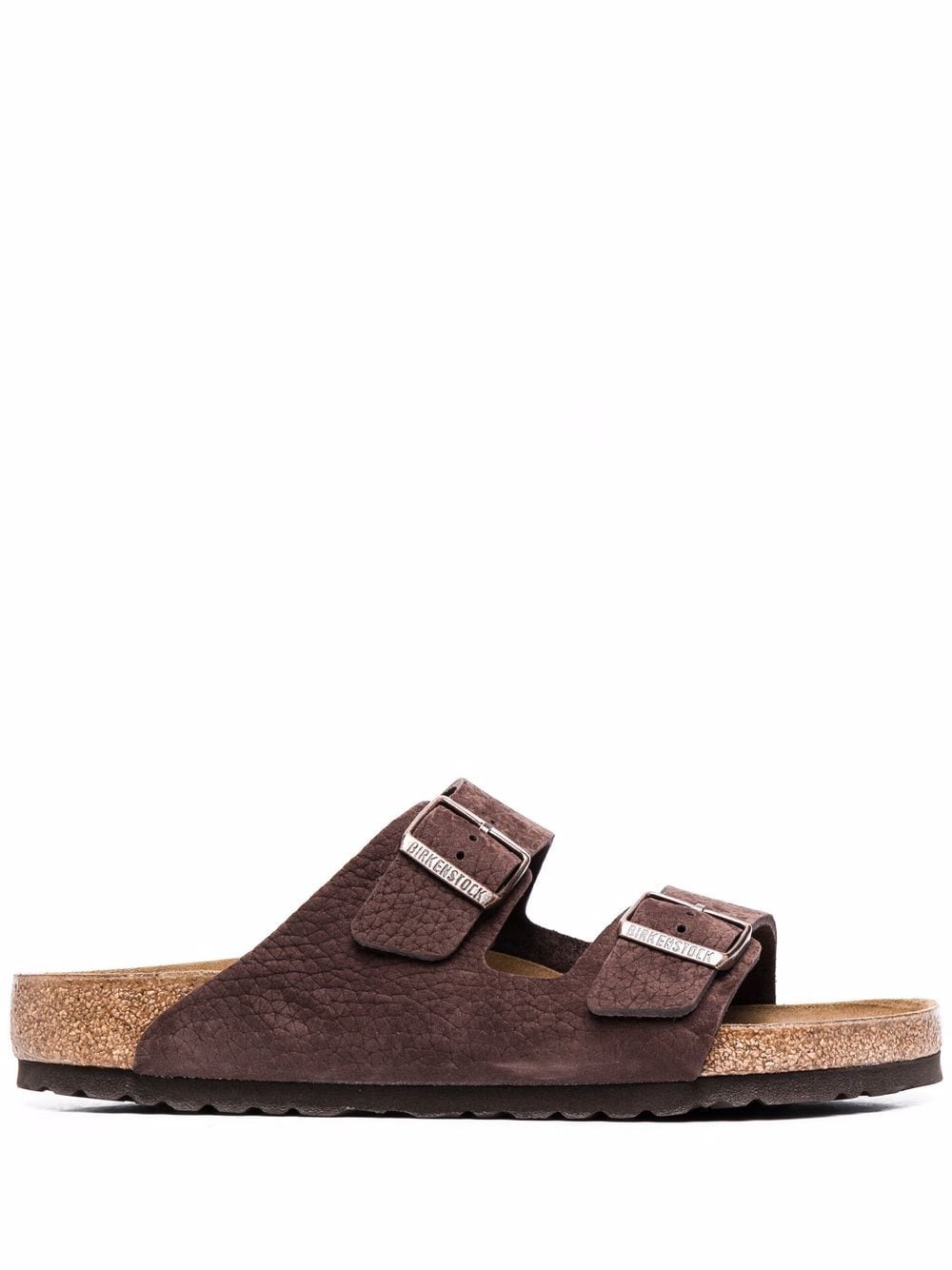 Birkenstock Arizona pebbled leather sandals - Brown von Birkenstock