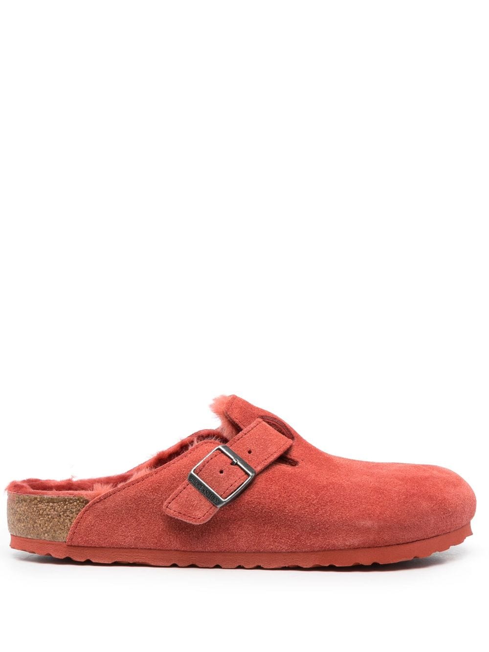 Birkenstock Boston Shearling suede slippers - Red von Birkenstock