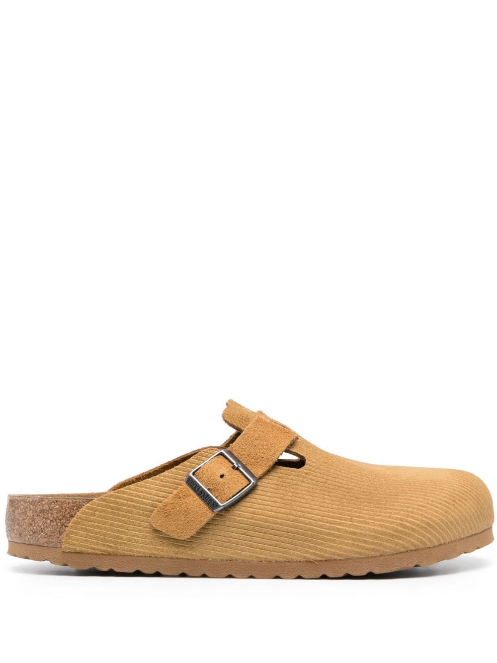 Birkenstock Boston corduroy leather slippers - Neutrals von Birkenstock