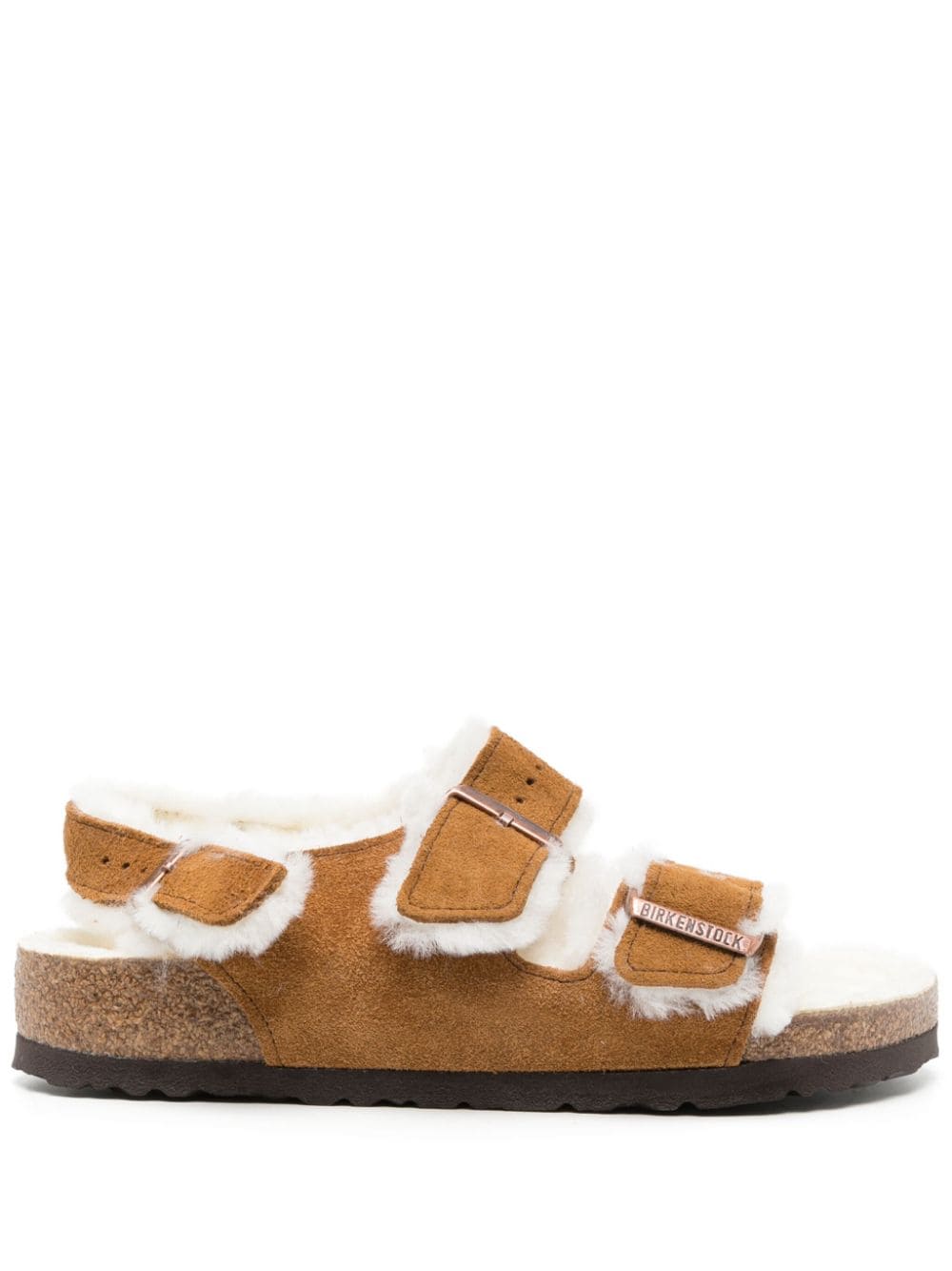 Birkenstock Milano buckled suede sandals - Brown von Birkenstock