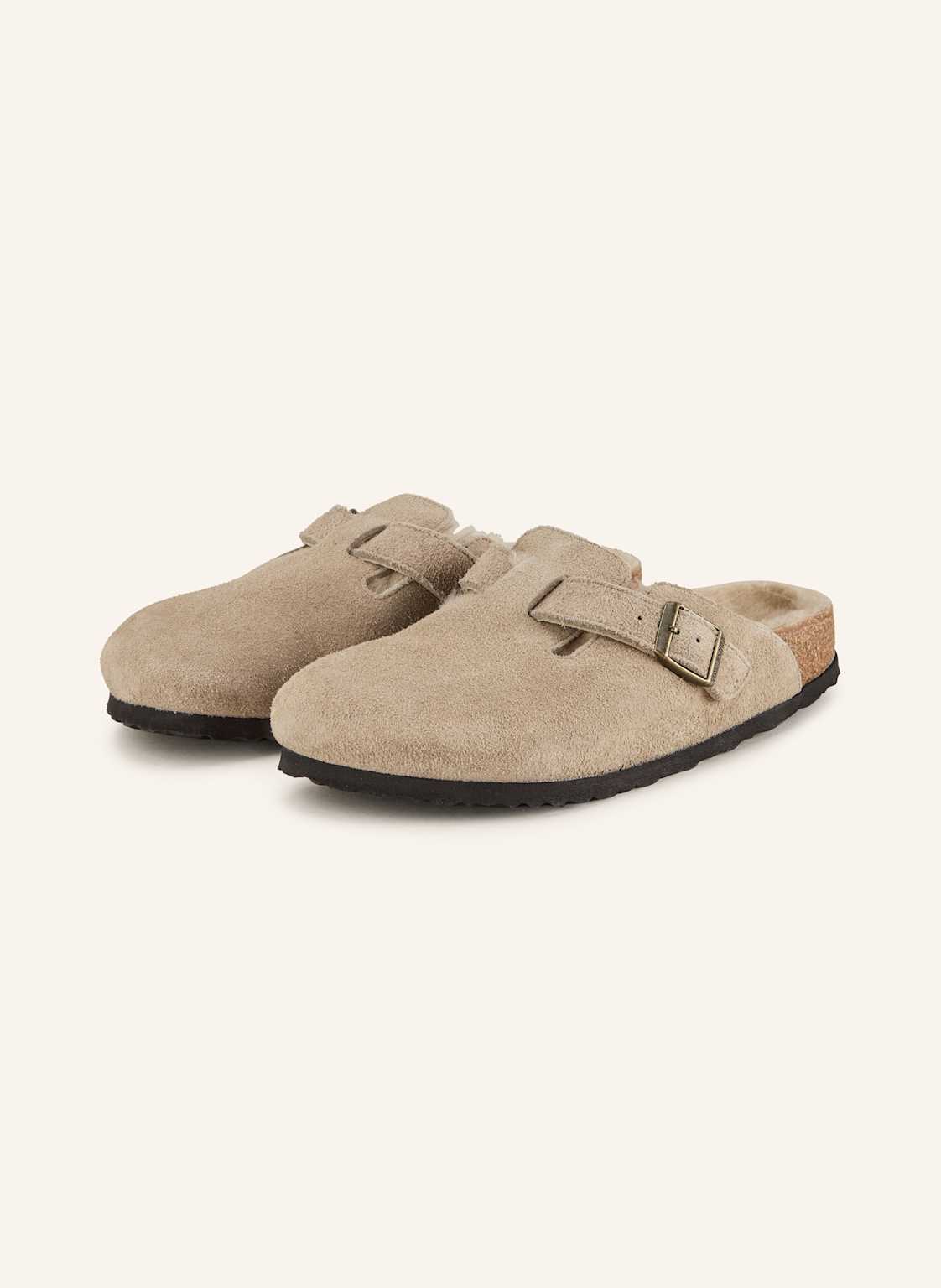 Birkenstock Pantoletten Boston Shearling beige Birkenstock Pantoletten Boston Shearling beige von Birkenstock