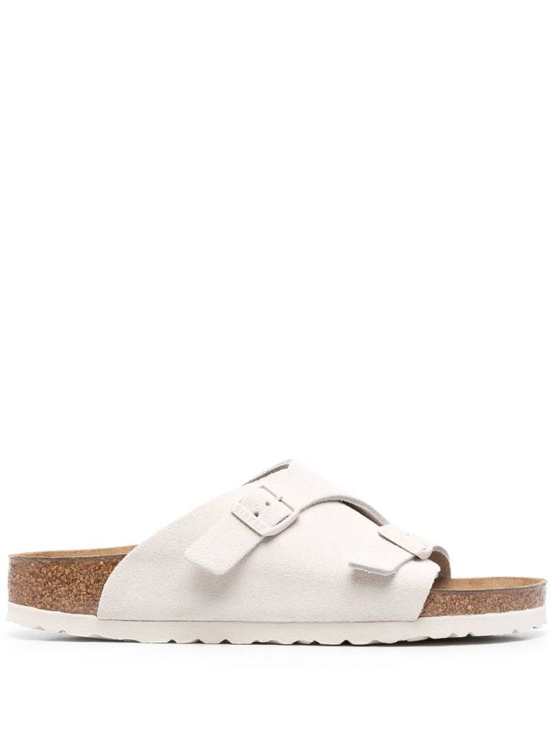 Birkenstock Zürich suede slip-on sandals - White von Birkenstock