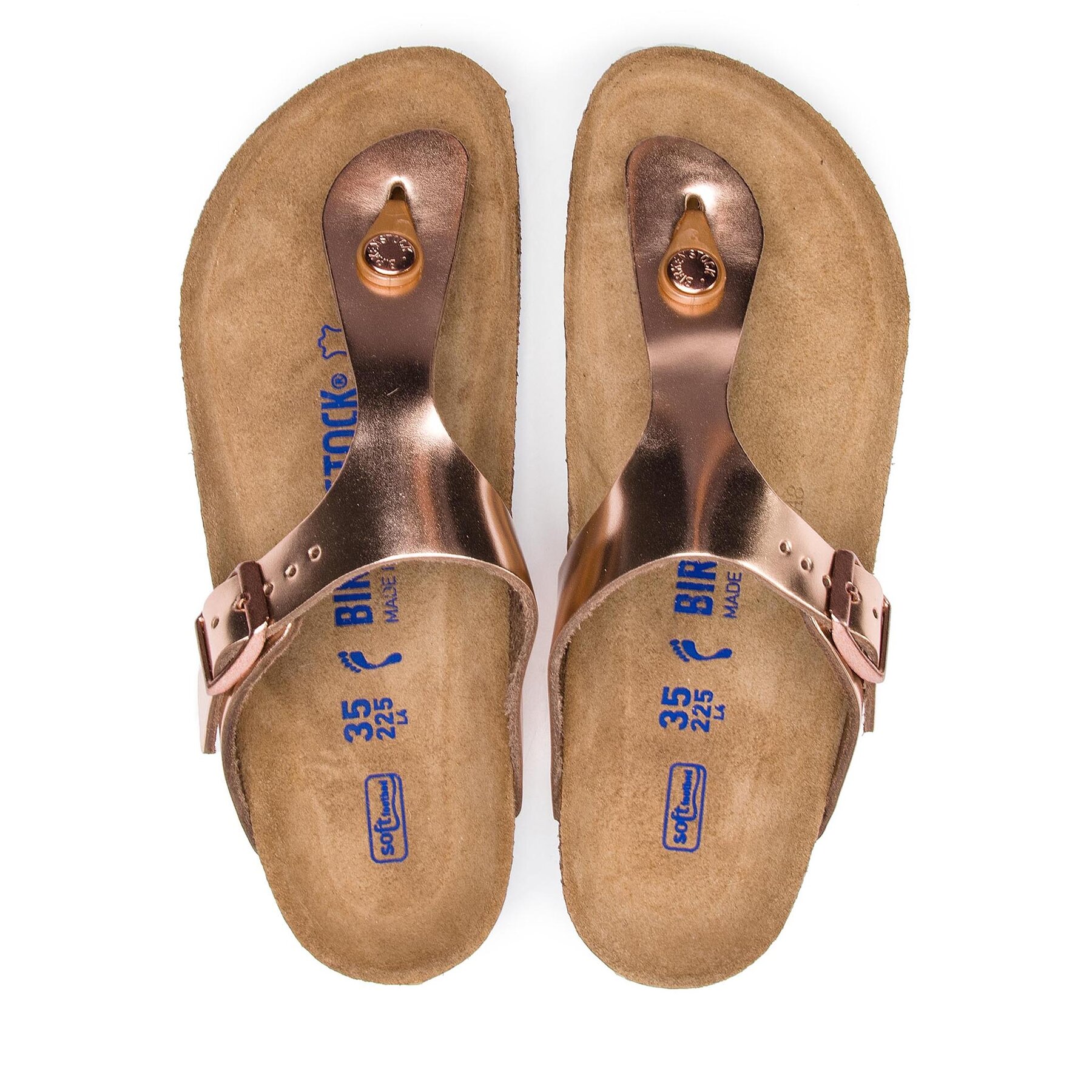 Zehentrenner Birkenstock Gizeh Bs 1005049 Metallic Copper von Birkenstock