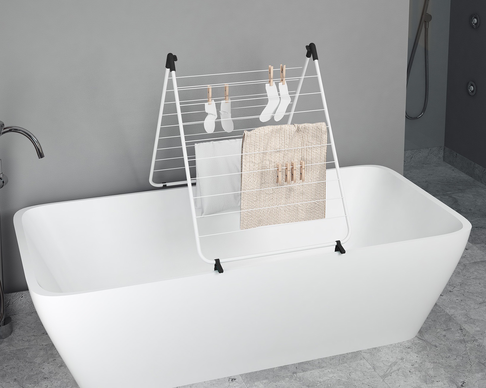 Bischof Colombo Badewannen-Wäscheständer »BAGNO«, 10 m Trockenlänge, zusammenklappbar, Stahl/Kunststoff Bischof Colombo Badewannen-Wäscheständer »BAGNO«, 10 m Trockenlänge, zusammenklappbar, Stahl/Kunststoff von Bischof Colombo