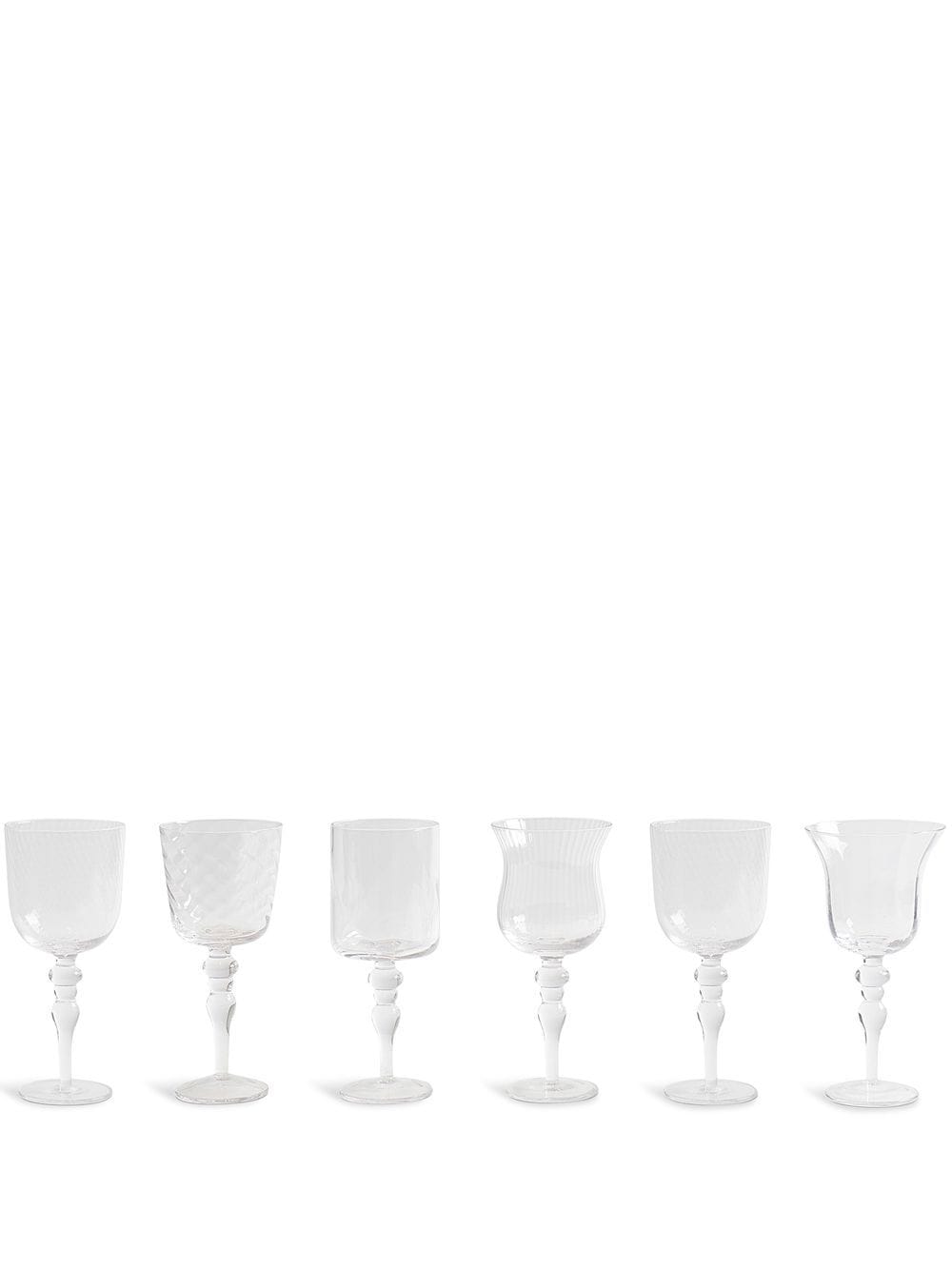 Bitossi Home Assorted Goblets glasses (set of 6) - White von Bitossi Home