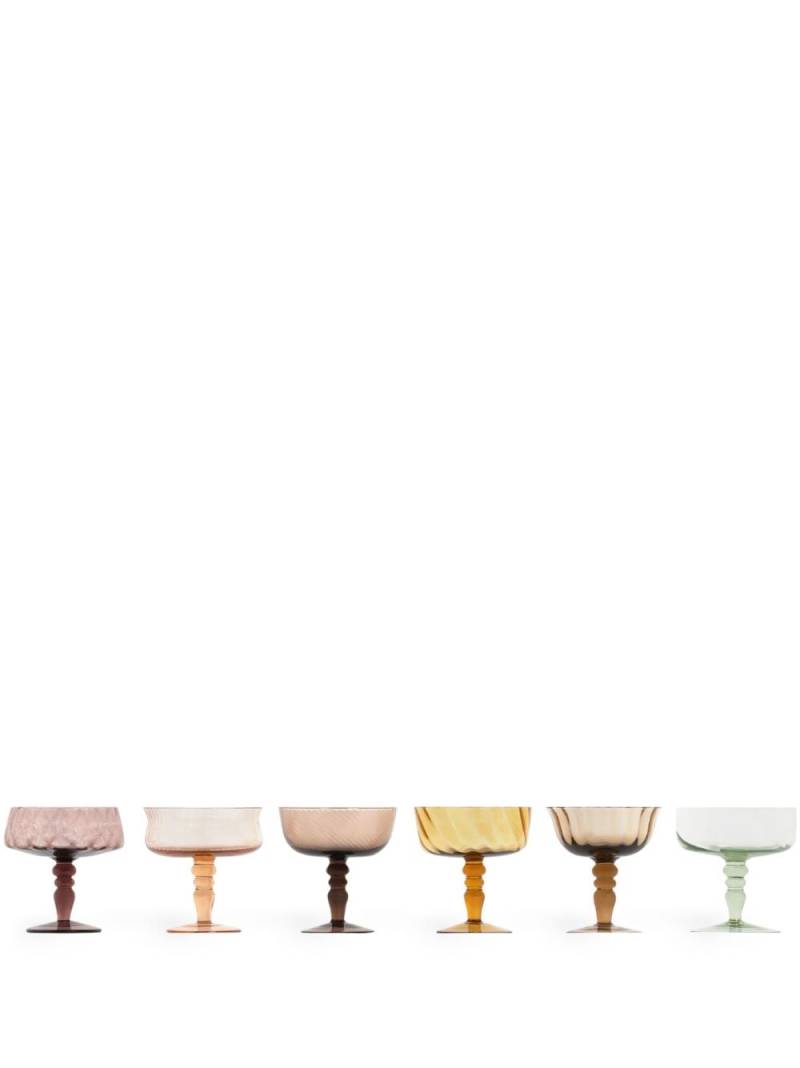 Bitossi Home Diseguale transparent-design goblets (set of 6) - Pink von Bitossi Home