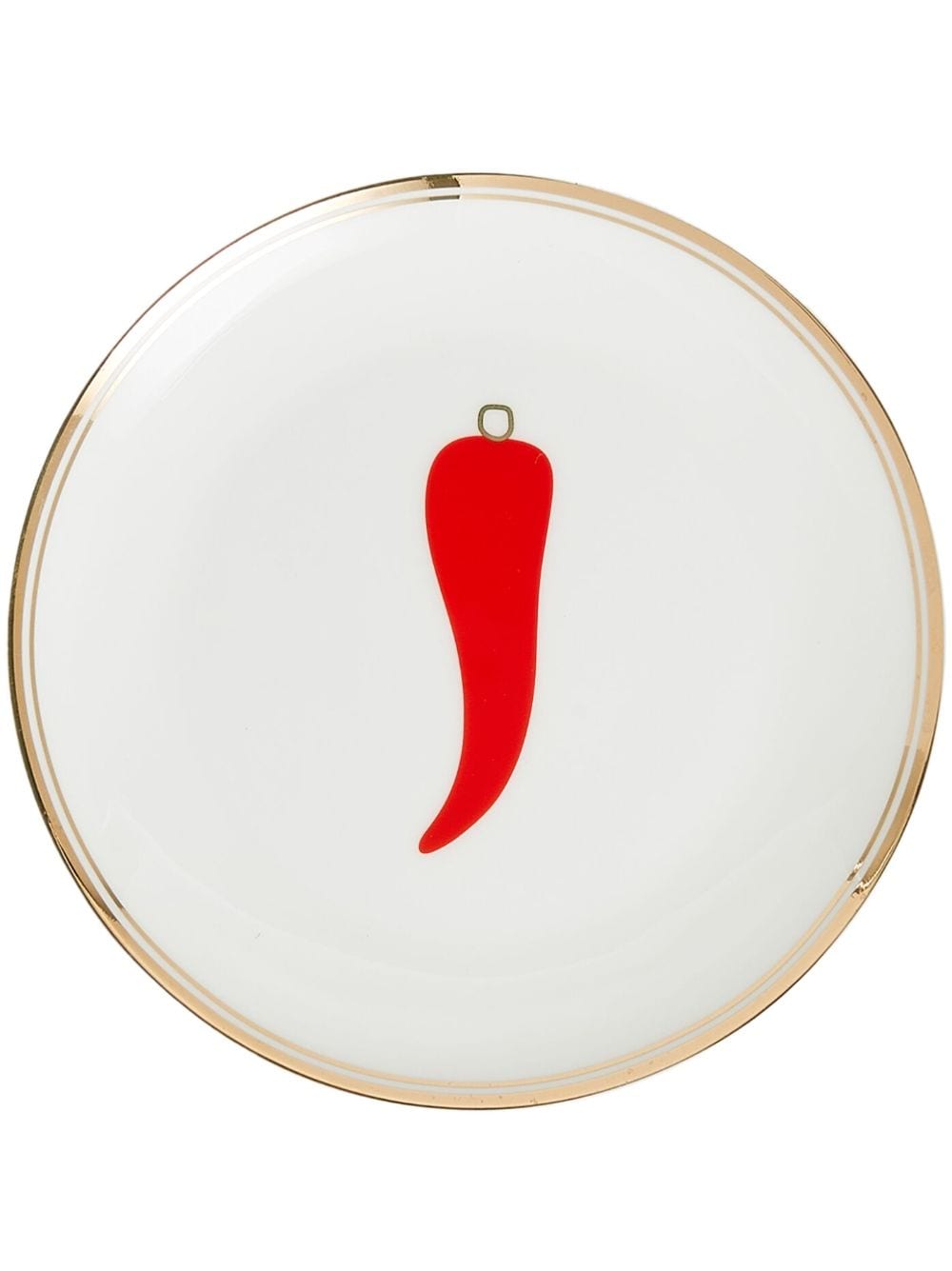 Bitossi Home chilli-pepper printed plates (set of 6) - White von Bitossi Home