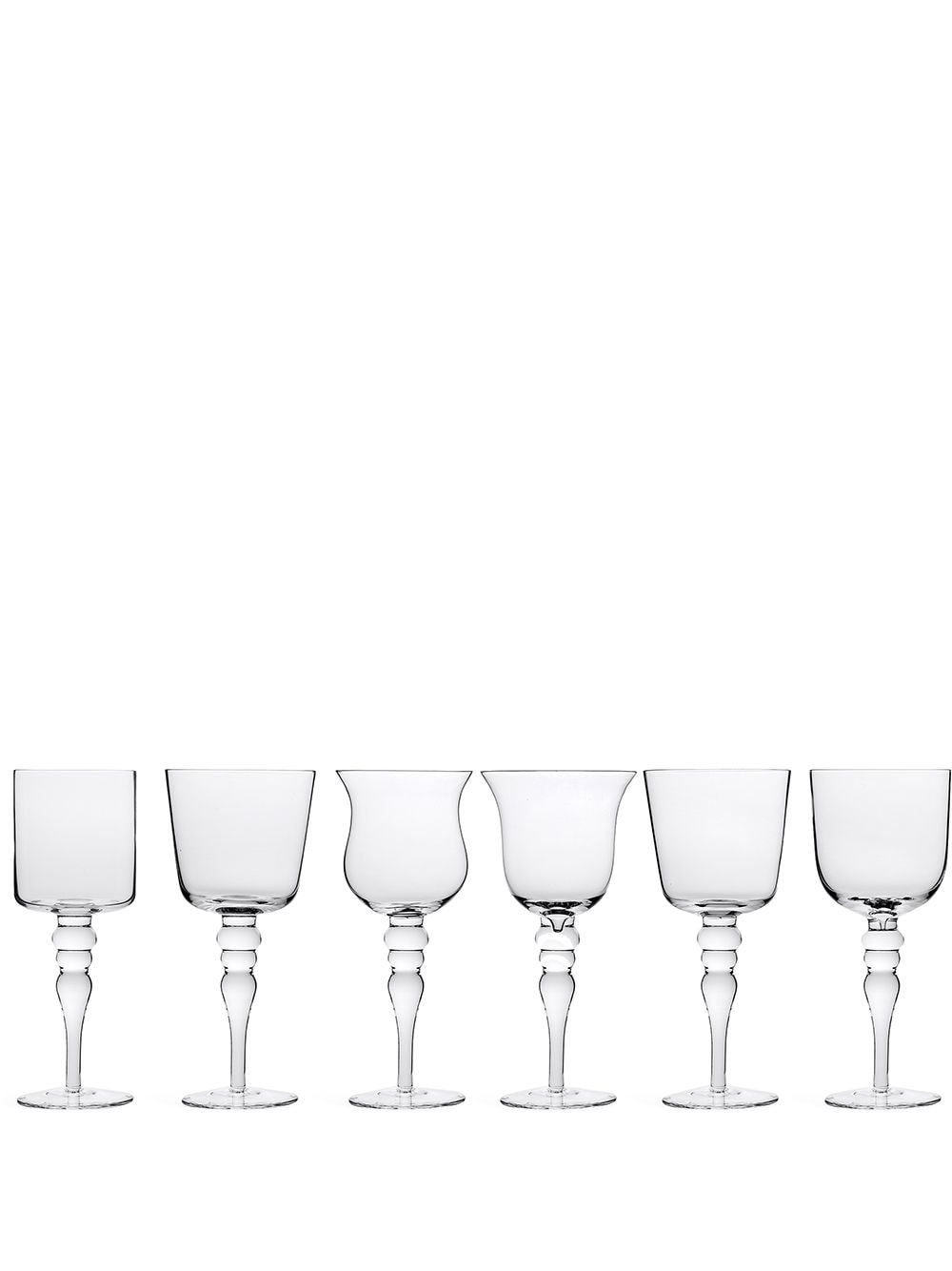 Bitossi Home sculpted wine glasses (set of 6) - Neutrals von Bitossi Home