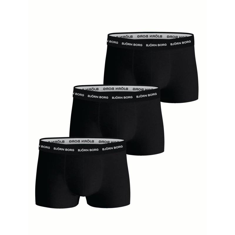 Boxershort 3er Pack Figurbetont Herren Schwarz M von Björn Borg