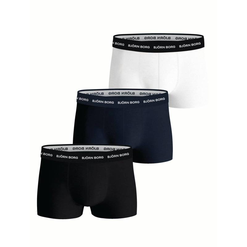 Boxershort 3er Pack Figurbetont Herren Weiss Bunt L von Björn Borg