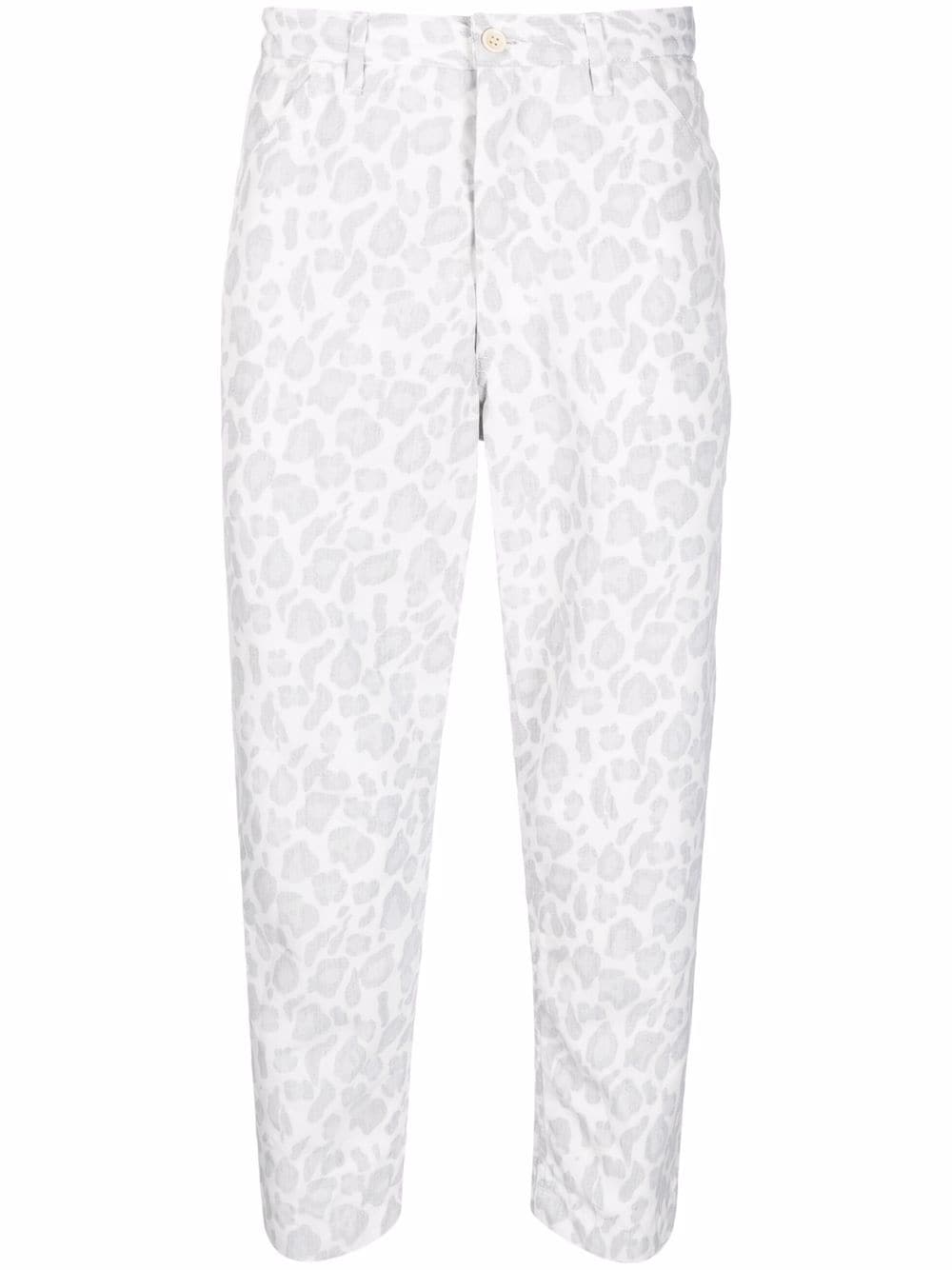 Black Comme Des Garçons cropped-leg trousers - White von Black Comme Des Garçons