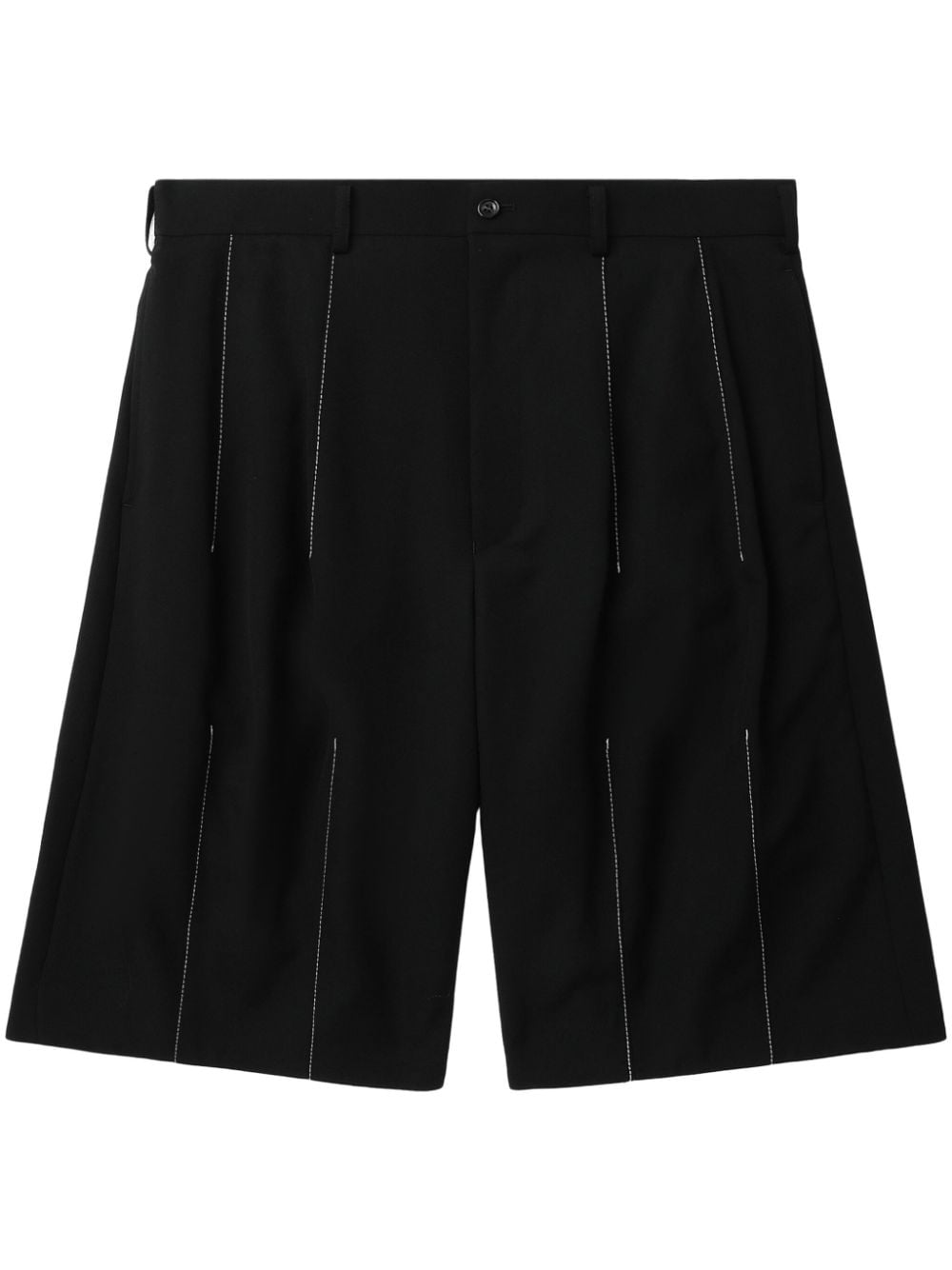 Black Comme Des Garçons decorative-stitching wide-leg shorts von Black Comme Des Garçons