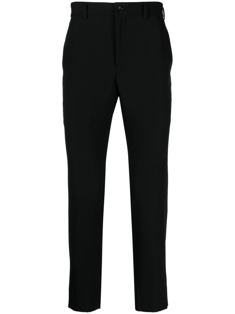 Black Comme Des Garçons high-waisted wool trousers von Black Comme Des Garçons