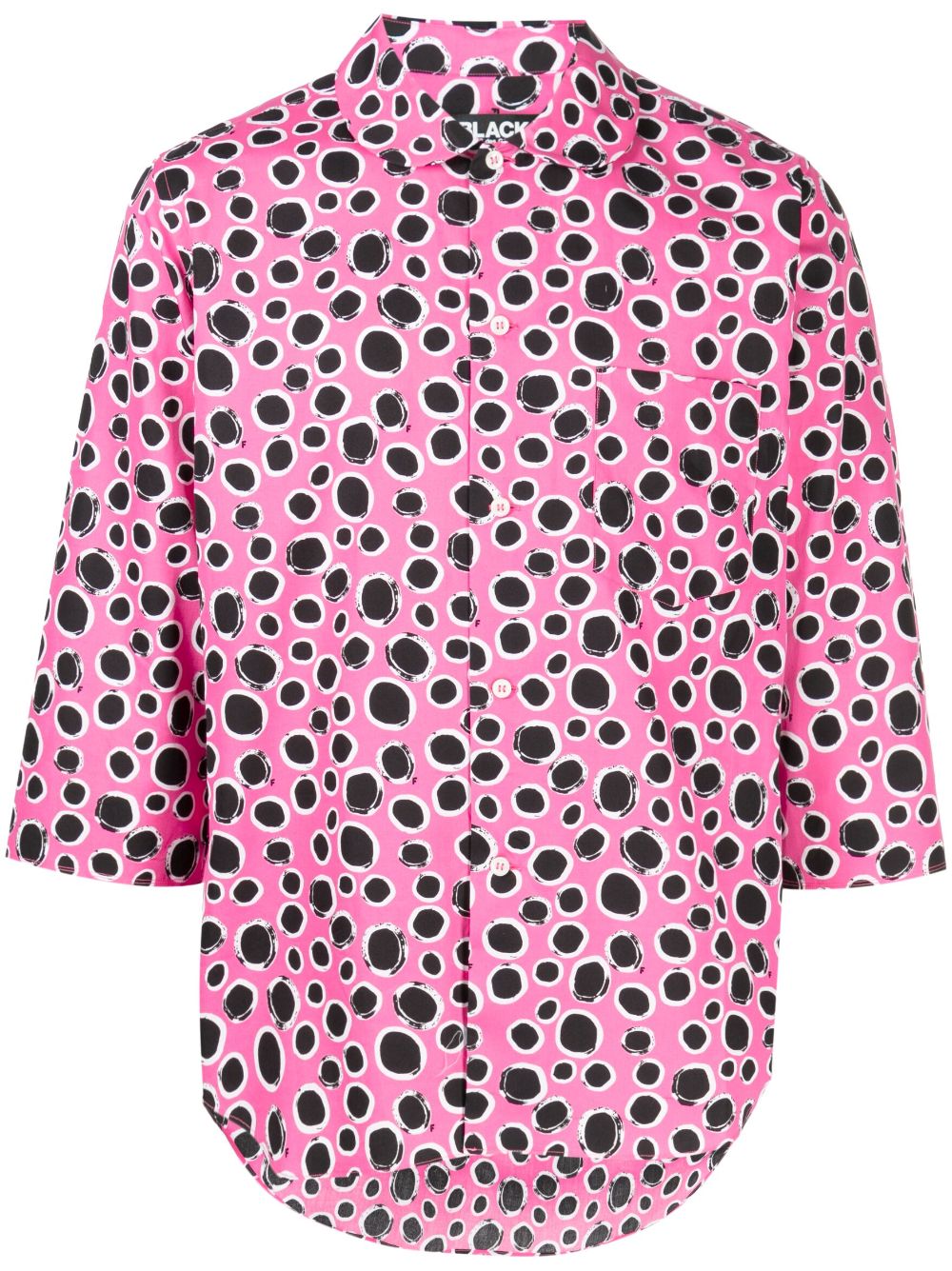 Black Comme Des Garçons leopard-print cotton shirt - Pink von Black Comme Des Garçons