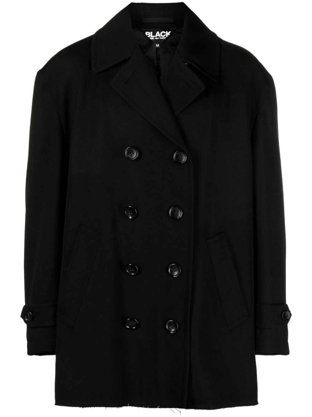 Black Comme Des Garçons notched-lapels double-breasted coat von Black Comme Des Garçons