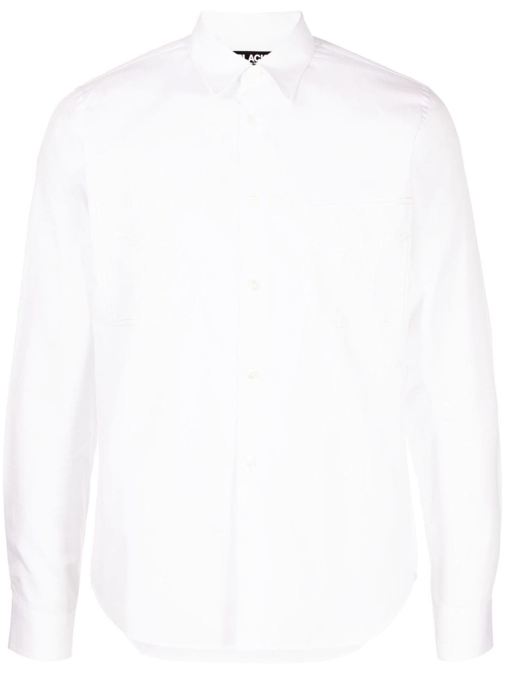 Black Comme Des Garçons pocket-detail cotton shirt - White von Black Comme Des Garçons