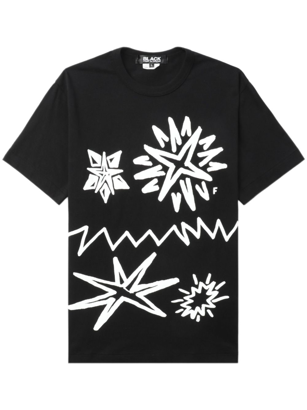 Black Comme Des Garçons printed short-sleeve T-shirt von Black Comme Des Garçons
