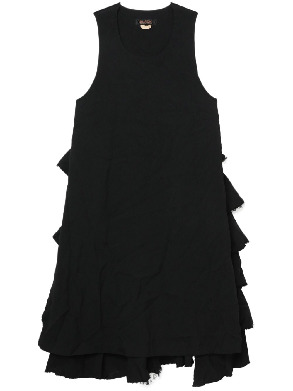 Black Comme Des Garçons ruffled-panel midi dress von Black Comme Des Garçons