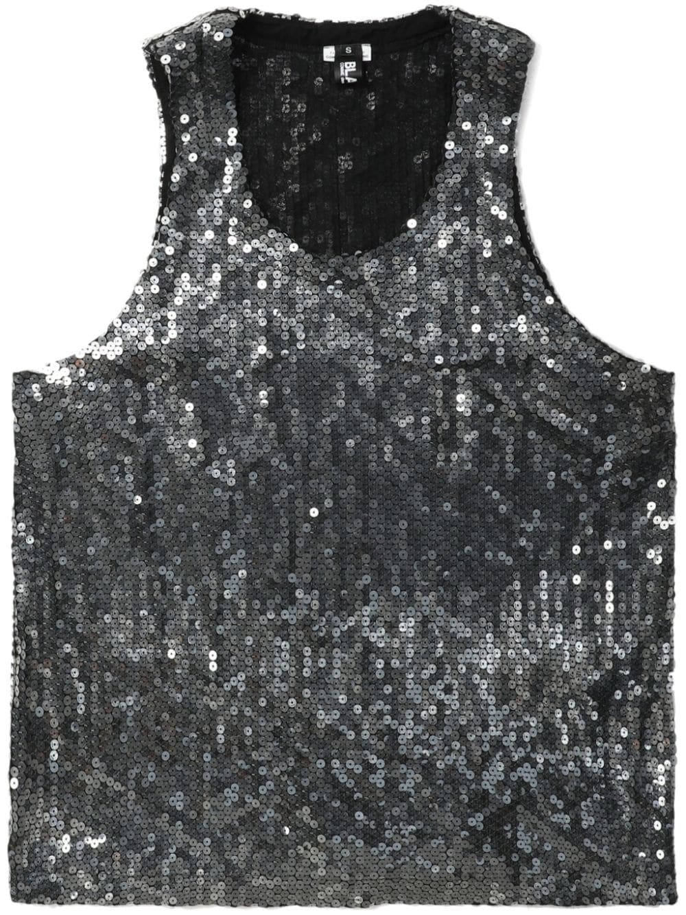 Black Comme Des Garçons sequin-embellished scoop-neck vest von Black Comme Des Garçons