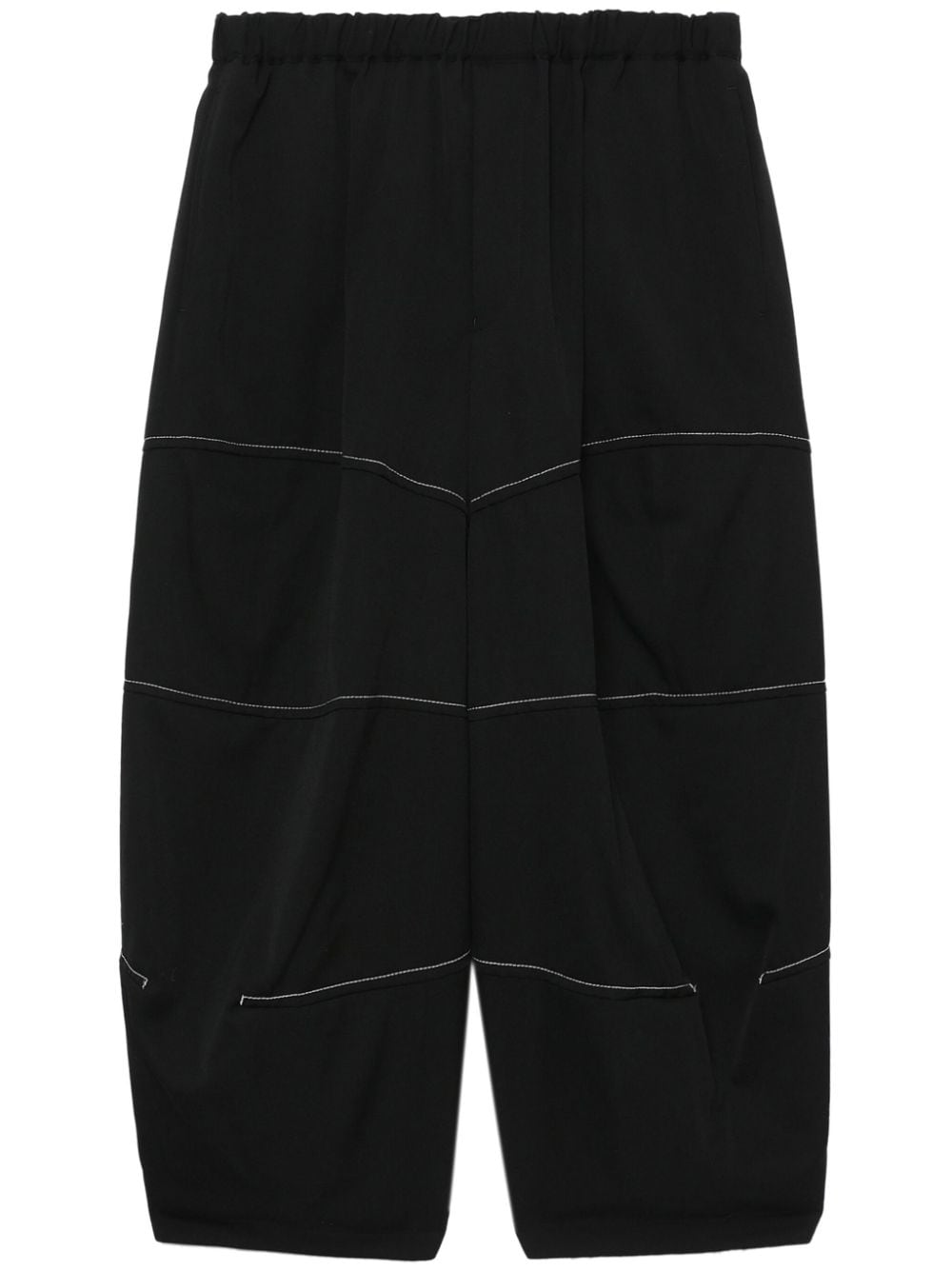Black Comme Des Garçons tapered-leg cropped trousers von Black Comme Des Garçons
